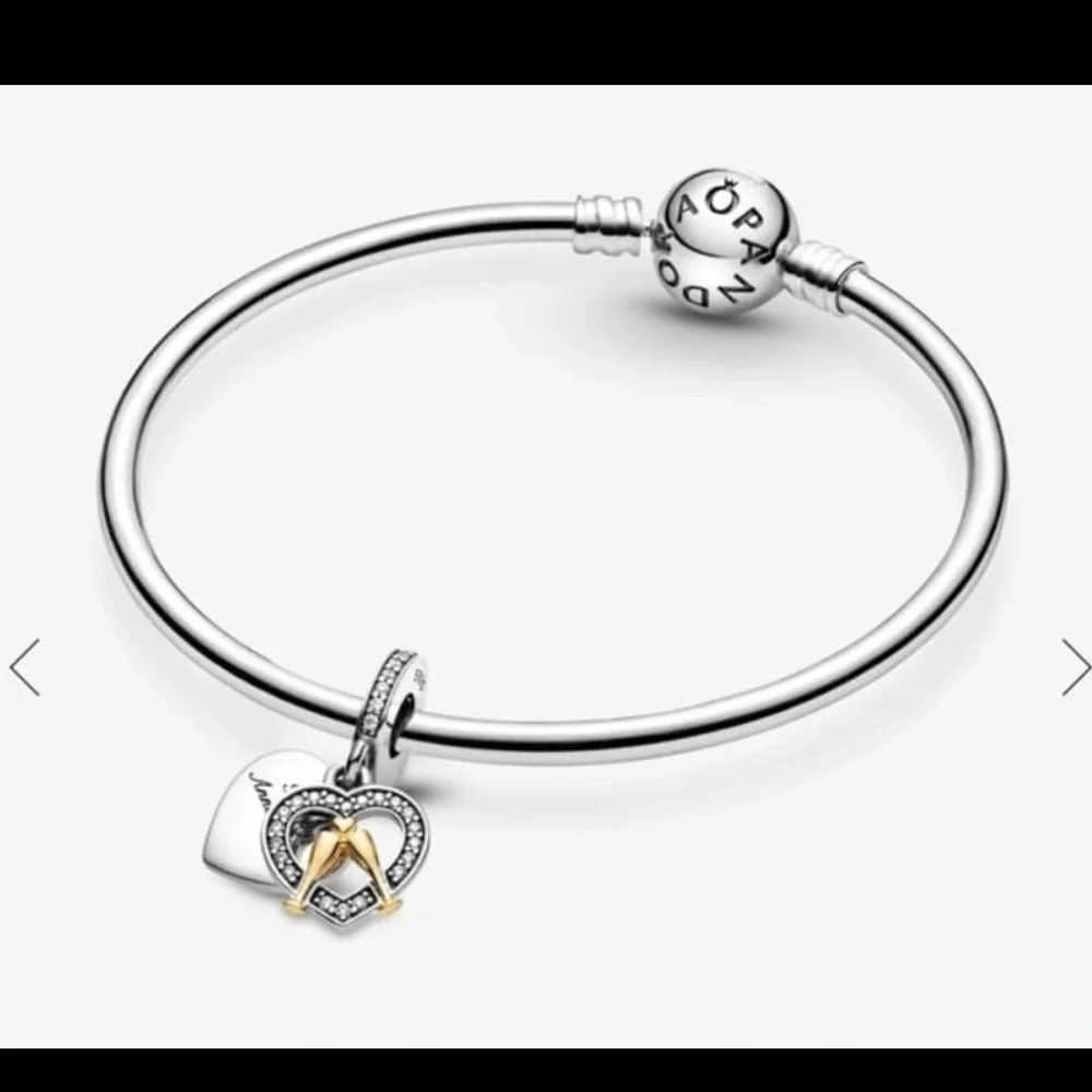 Two-tone Happy Anniversary Dangle Charm